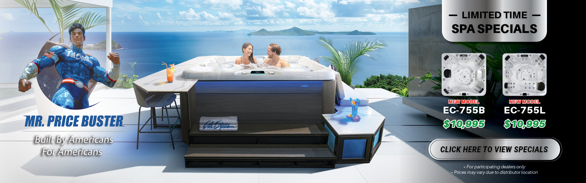 Calspas hot tub being used in a family setting - Camden